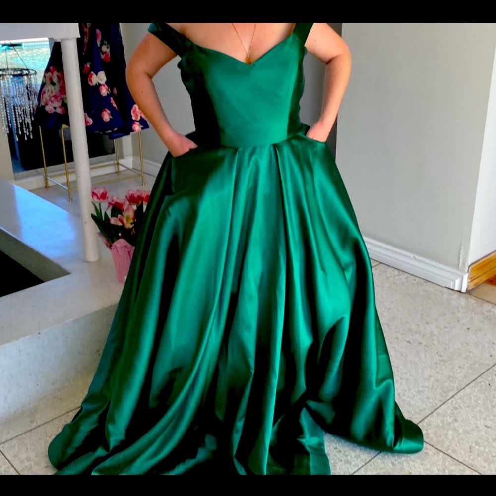 Emerald green dress